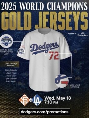 Los Angeles Dodgers Replica Jersey - Stadium Giveaway
